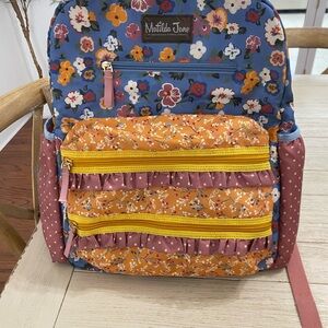 Matilda Jane Kids Backpack - Blue, Orange, Pink Floral